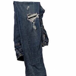 Distressed Blue Jeans
